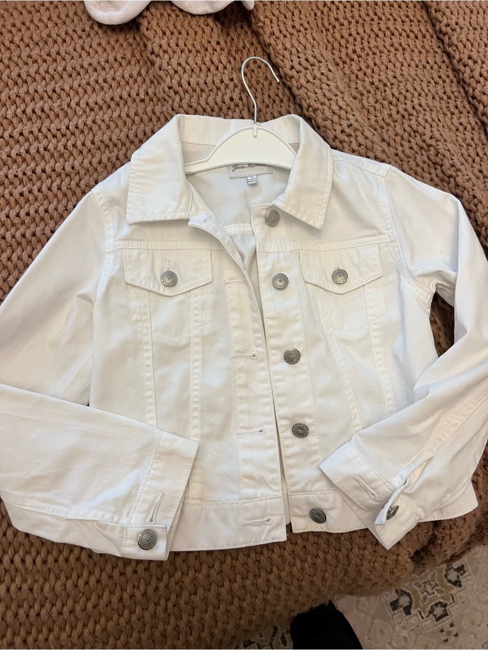 Jona Michelle White Kids Jean Jacket